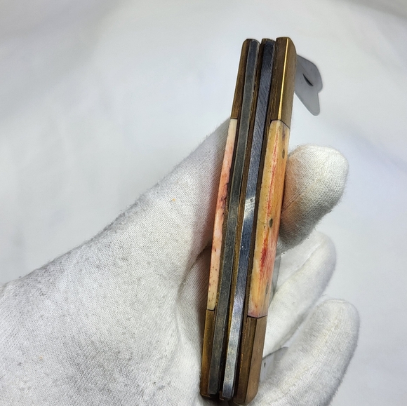 4 Blade Multifunctional Pocket Knife with Gold and Orange Handle - Picture 7 of 14